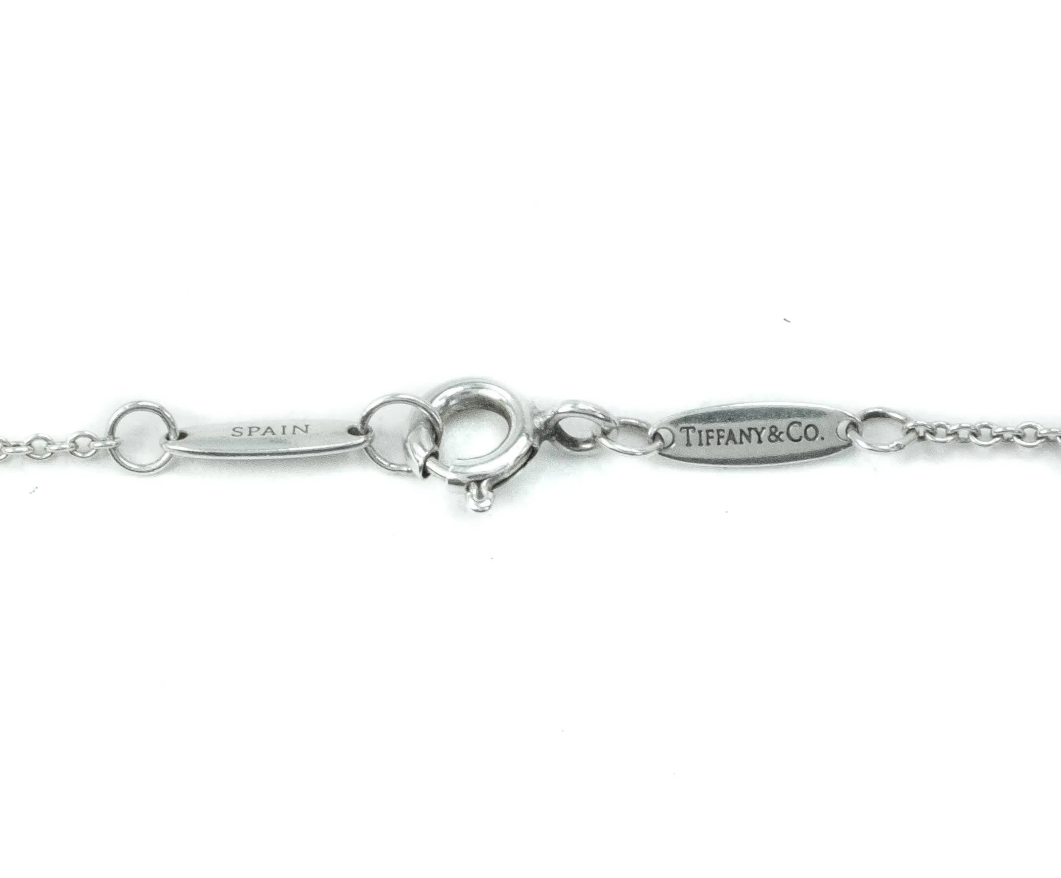 Tiffany & Co Elsa Peretti Teardrop 22mm Sterling Silver Pendant Necklace - 18"