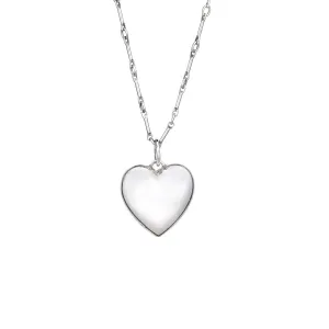 Tiffany & Co Heart Necklace Sterling Silver Estate Fine Jewelry 18" Chain