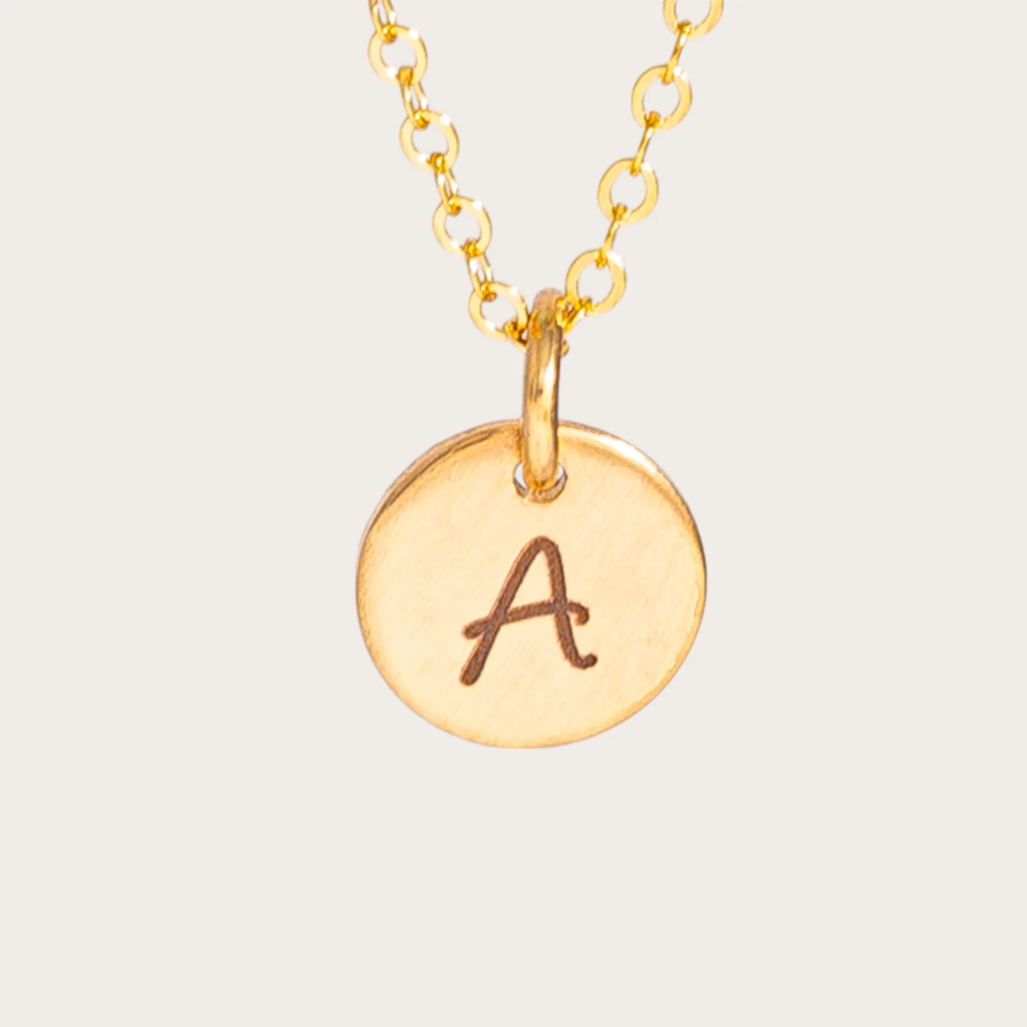Tiny Initial Monogram Necklace, 2 Charms
