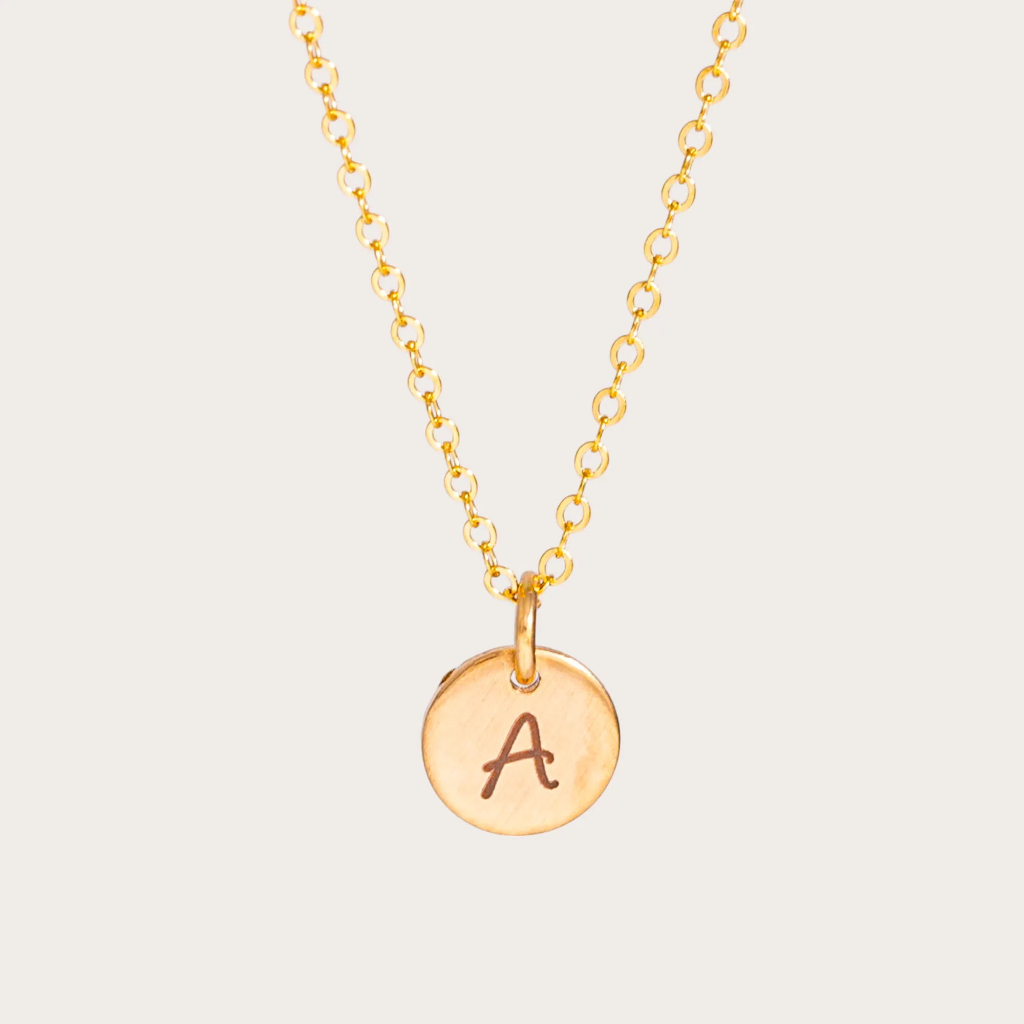 Tiny Initial Monogram Necklace, 2 Charms