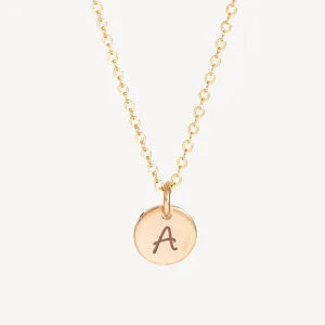Tiny Initial Monogram Necklace, 2 Charms