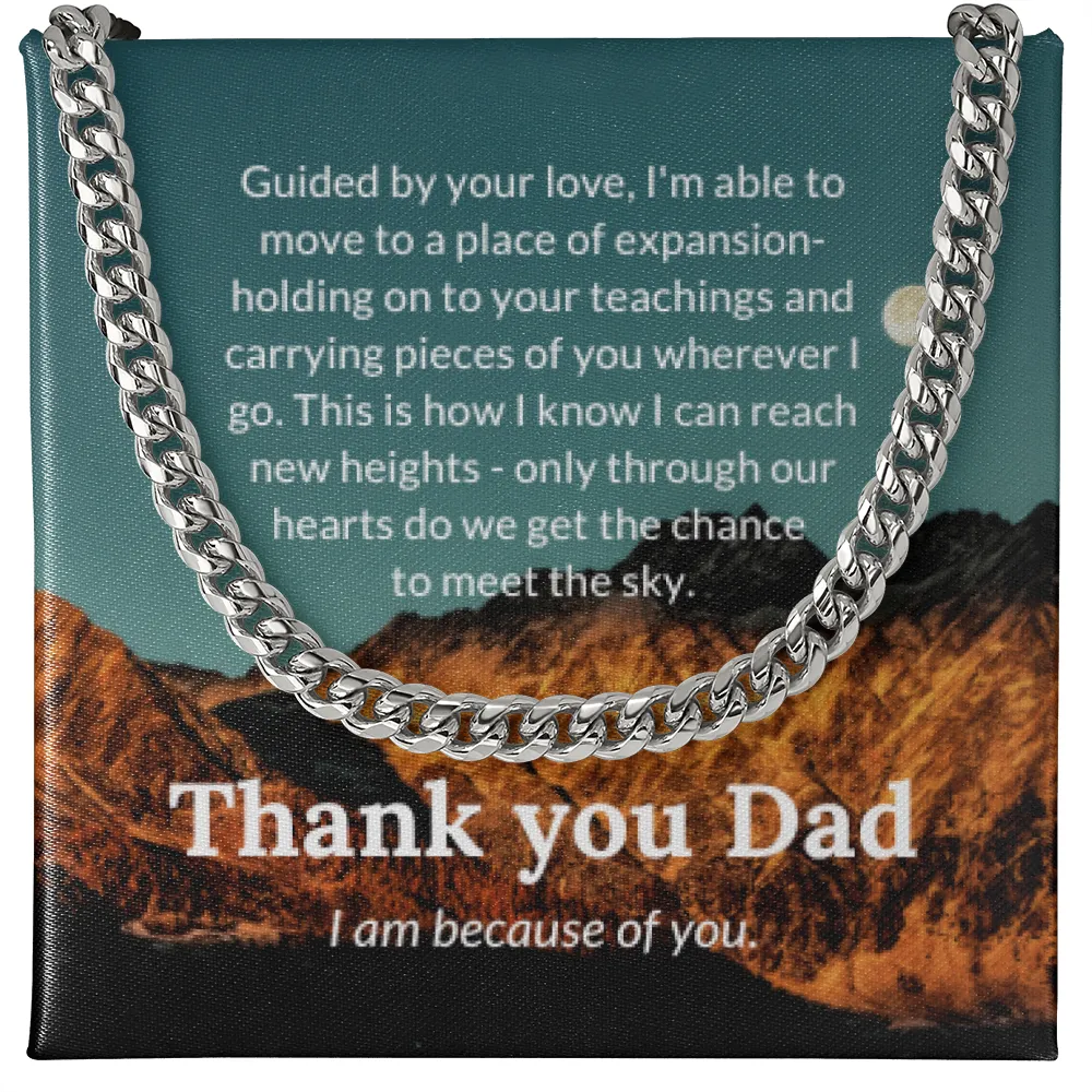 To Dad, I am because of you-Chain Link Necklace
