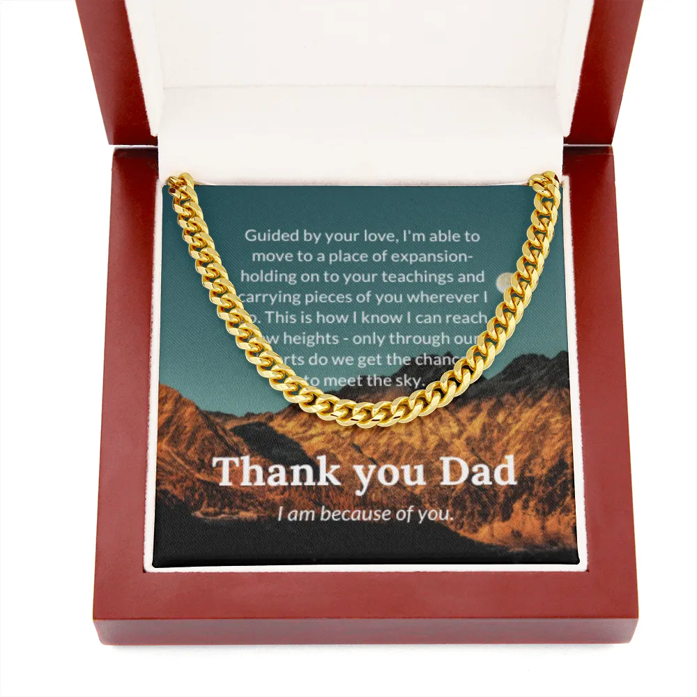 To Dad, I am because of you-Chain Link Necklace