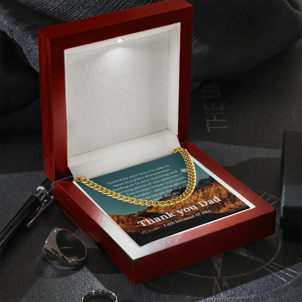 To Dad, I am because of you-Chain Link Necklace