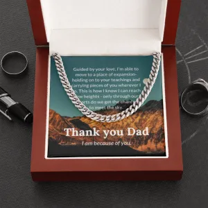 To Dad, I am because of you-Chain Link Necklace