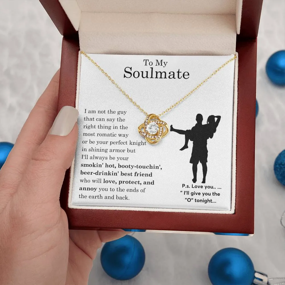 To My Beautiful Soulmate ,  Gift For Soulmate , Gift For Wife,  Forever Love Necklace, Top Gift for Women, Funny card