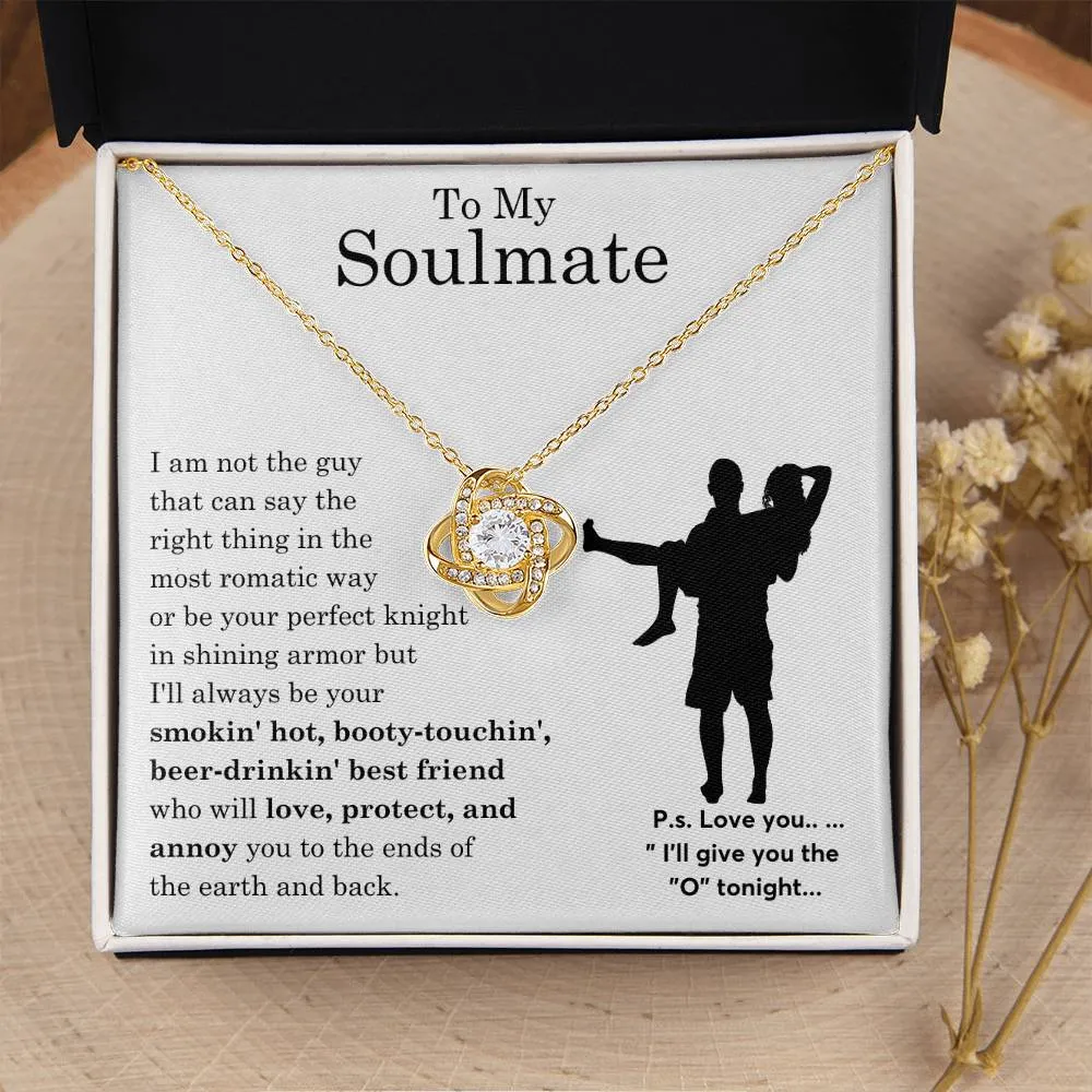 To My Beautiful Soulmate ,  Gift For Soulmate , Gift For Wife,  Forever Love Necklace, Top Gift for Women, Funny card