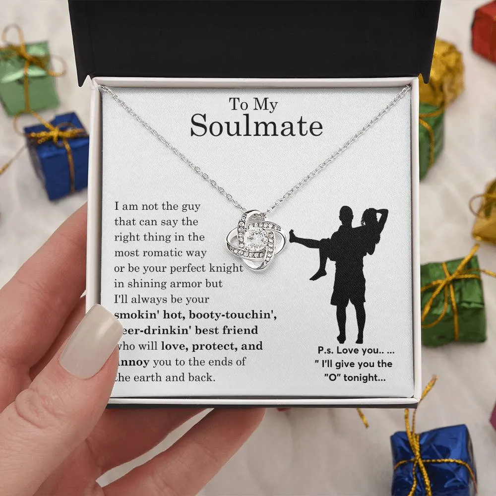 To My Beautiful Soulmate ,  Gift For Soulmate , Gift For Wife,  Forever Love Necklace, Top Gift for Women, Funny card