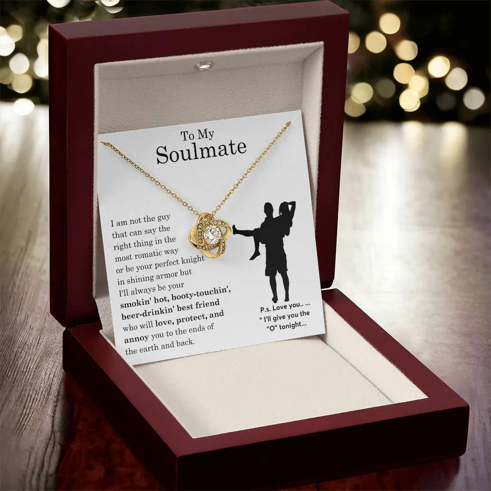 To My Beautiful Soulmate ,  Gift For Soulmate , Gift For Wife,  Forever Love Necklace, Top Gift for Women, Funny card