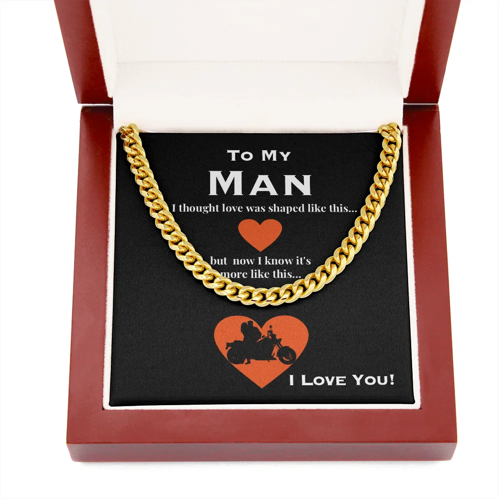 To My Biker I Love You Link Chain Necklace