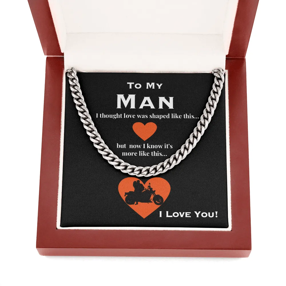 To My Biker I Love You Link Chain Necklace