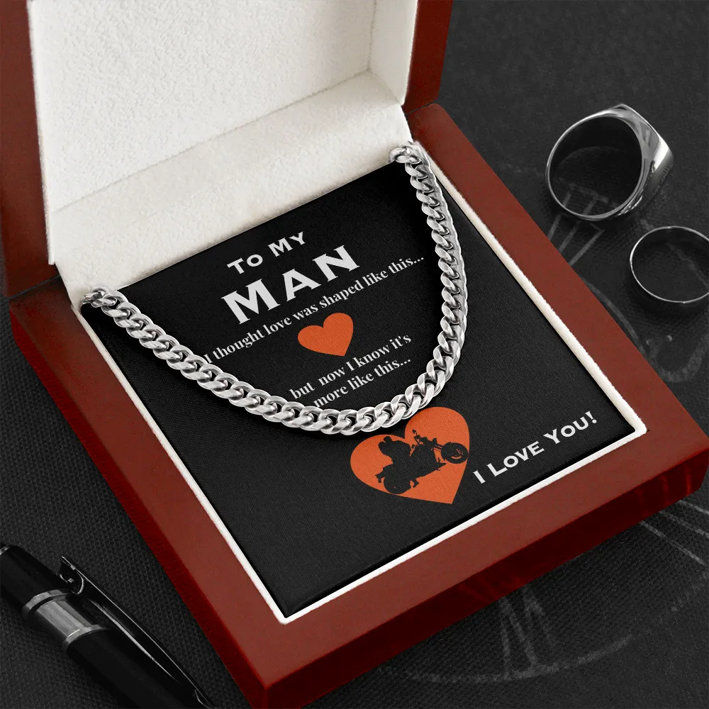 To My Biker I Love You Link Chain Necklace