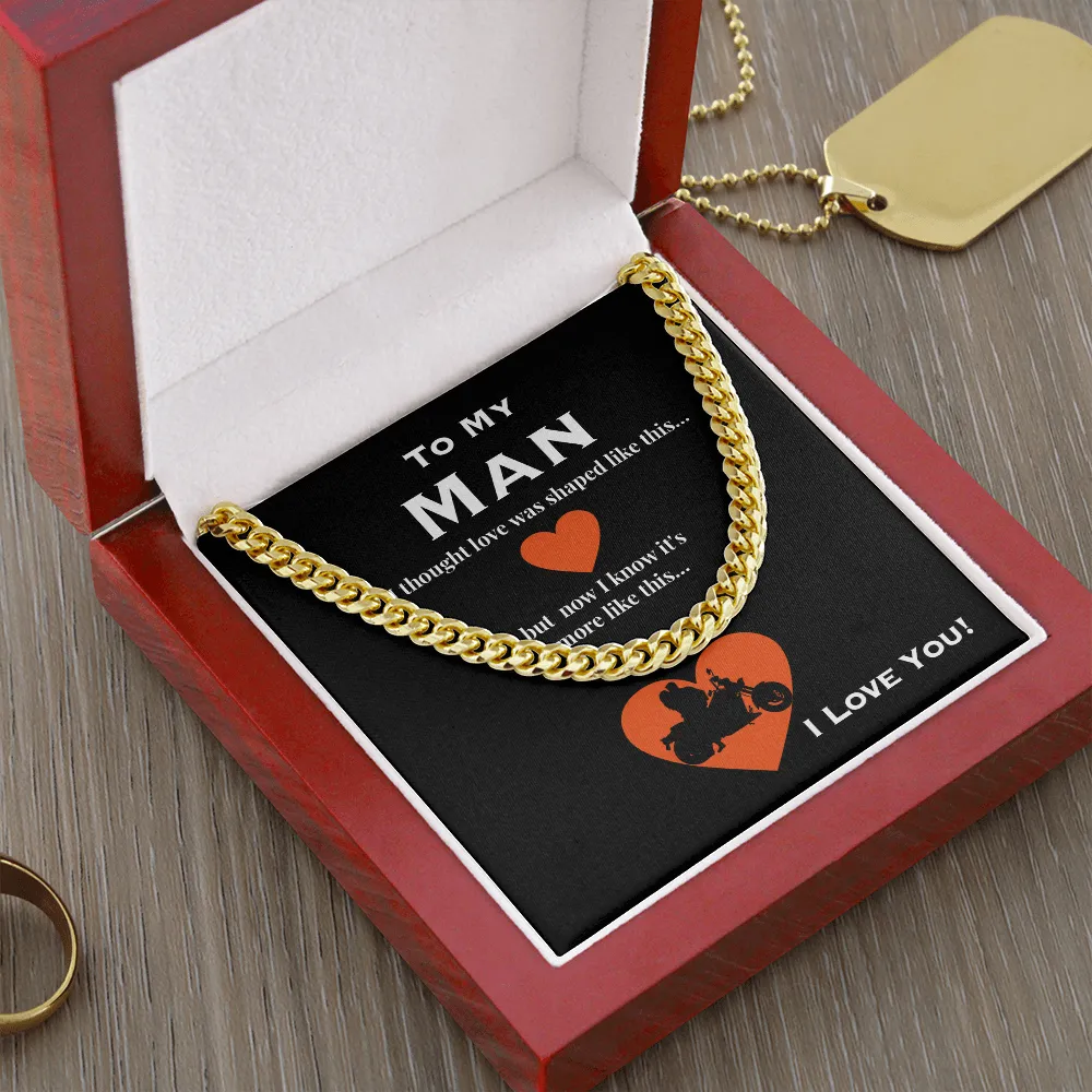 To My Biker I Love You Link Chain Necklace
