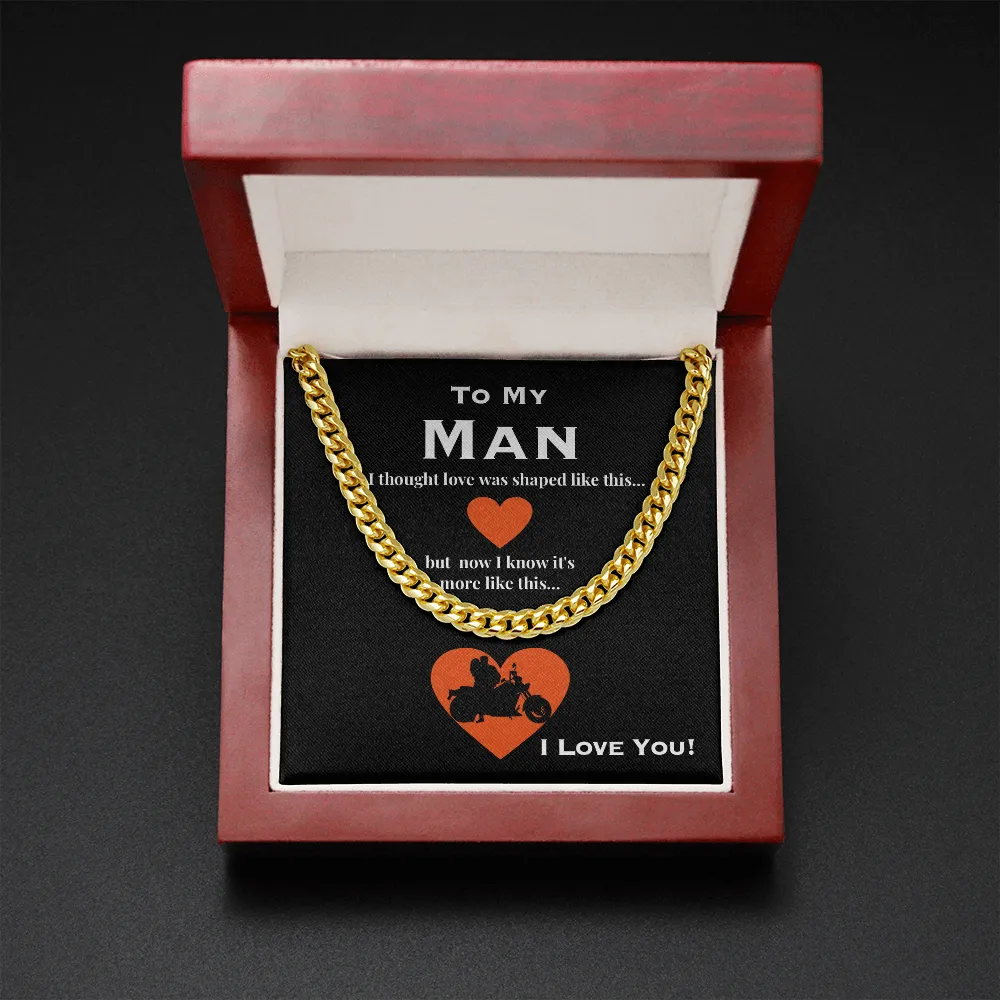 To My Biker I Love You Link Chain Necklace