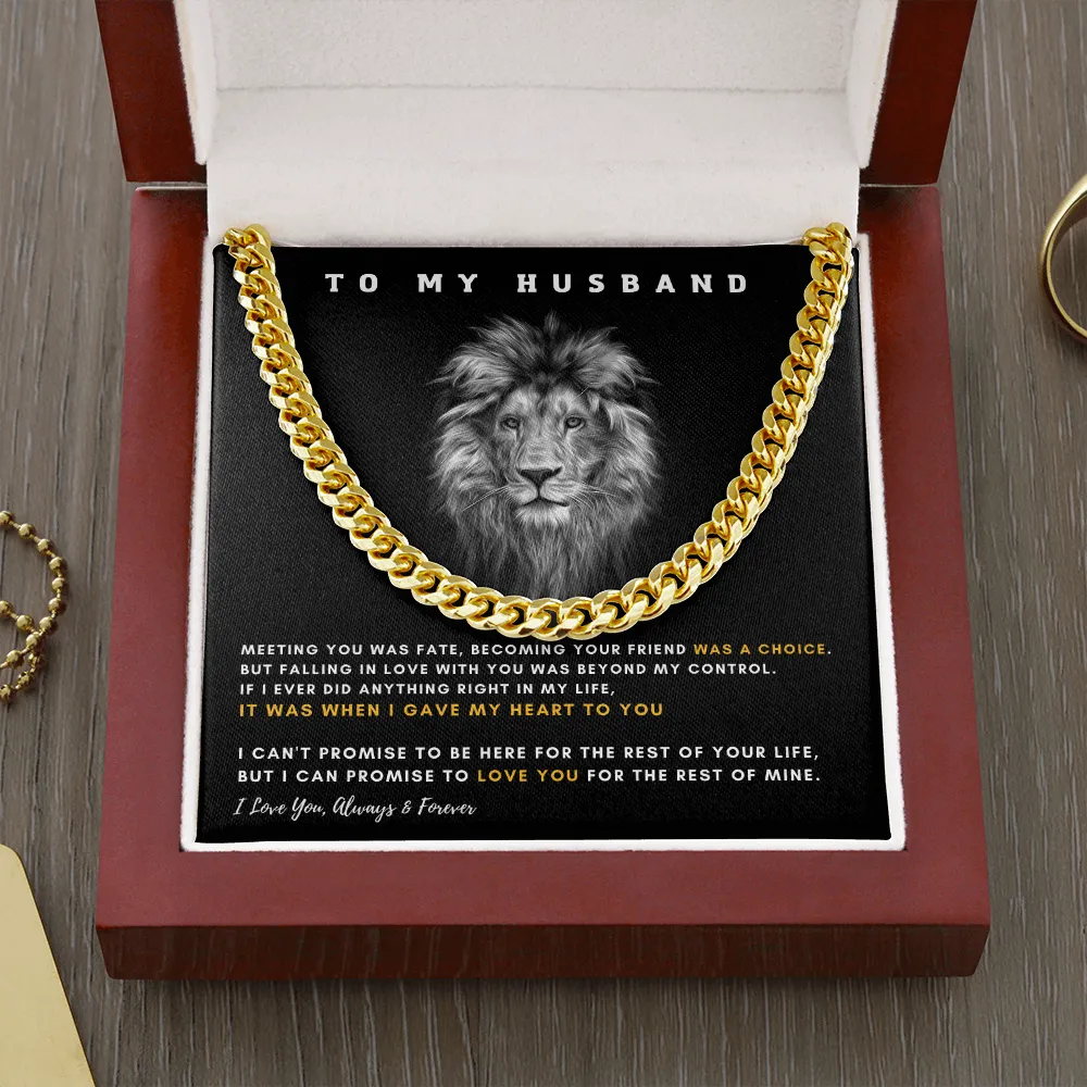 To My Husband - I Promise To Love You For The Rest Of My Life (A Few Left Only)