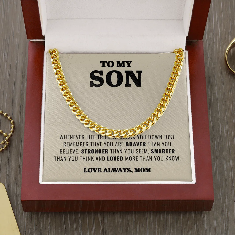 To My Son | Cuban Link Chain