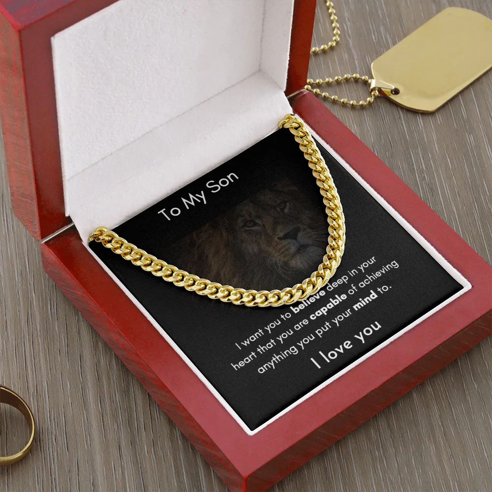To My Son - Cuban Link Chain