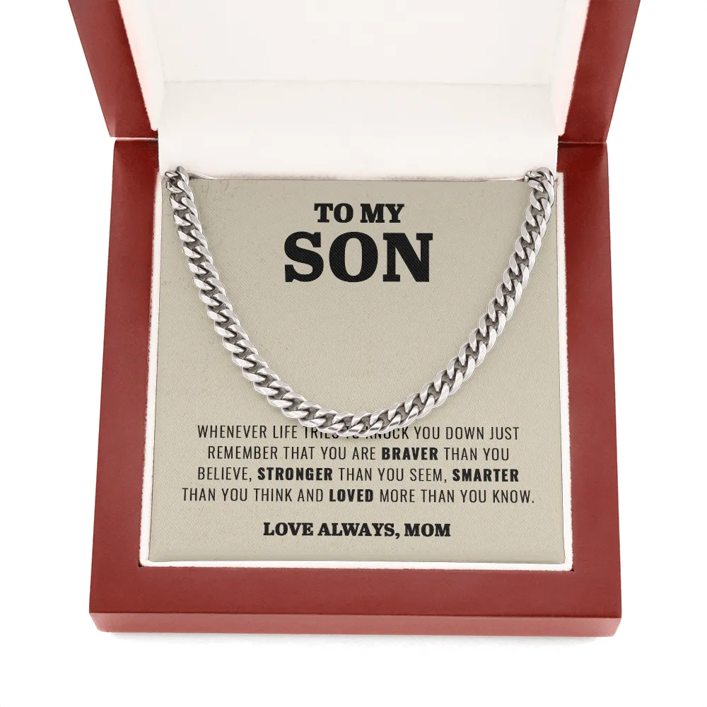 To My Son | Cuban Link Chain