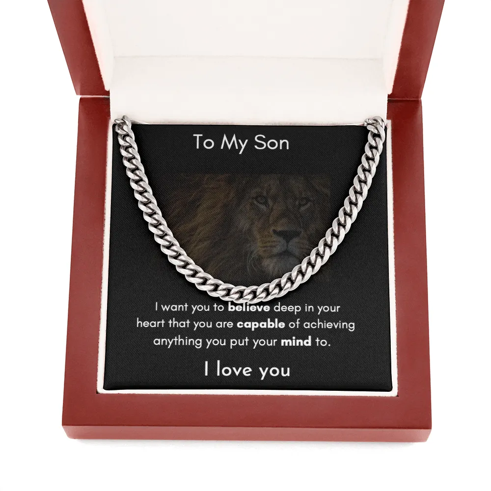 To My Son - Cuban Link Chain