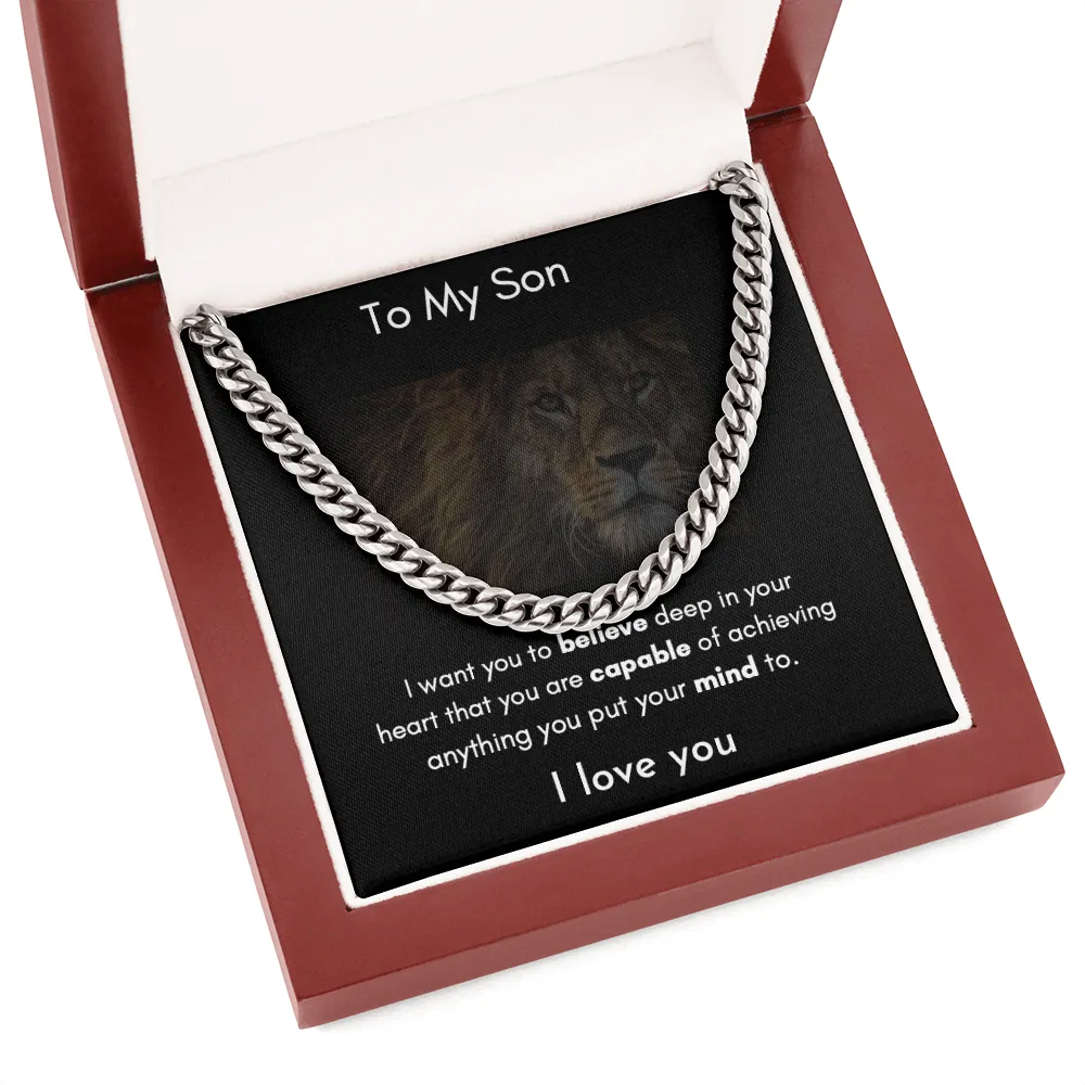 To My Son - Cuban Link Chain