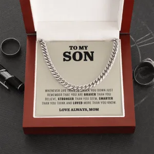 To My Son | Cuban Link Chain