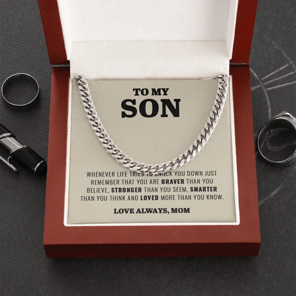 To My Son | Cuban Link Chain