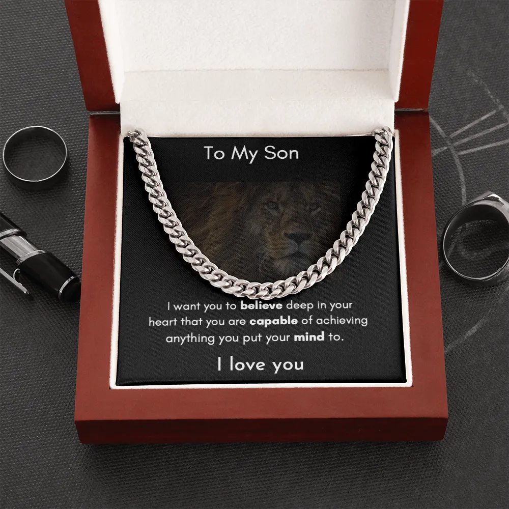To My Son - Cuban Link Chain