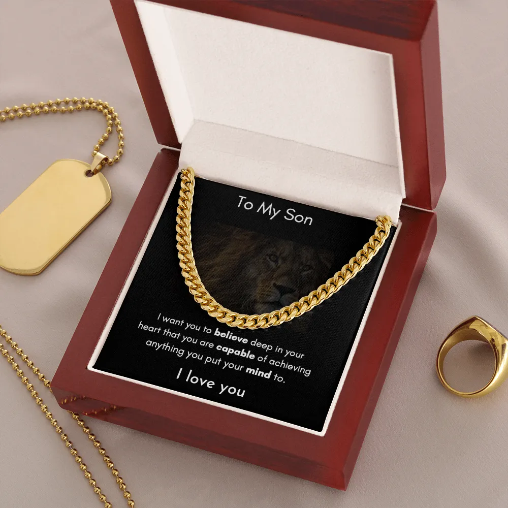 To My Son - Cuban Link Chain