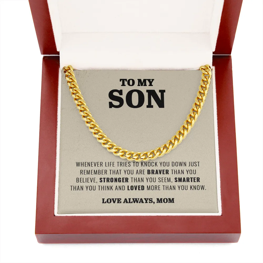 To My Son | Cuban Link Chain