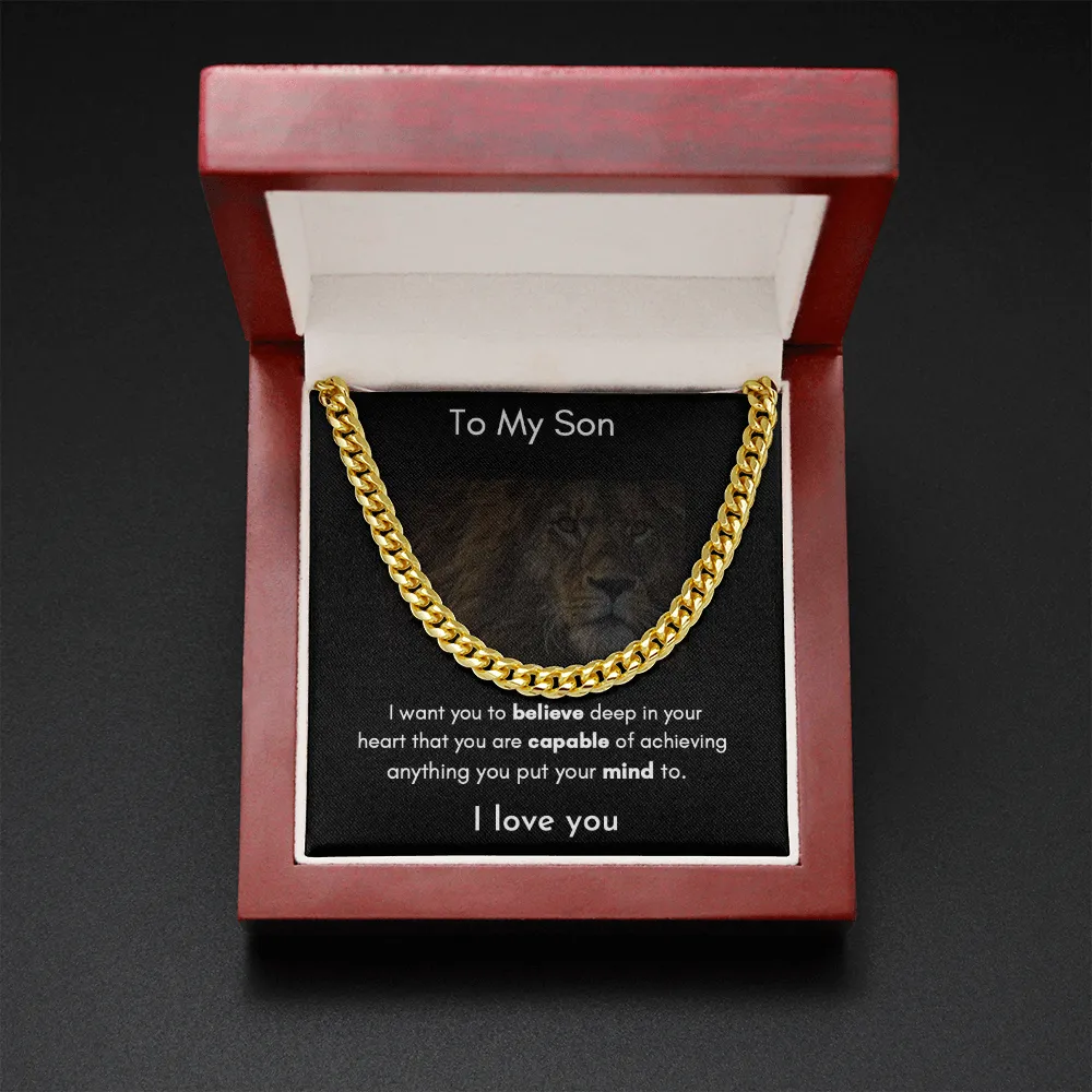 To My Son - Cuban Link Chain
