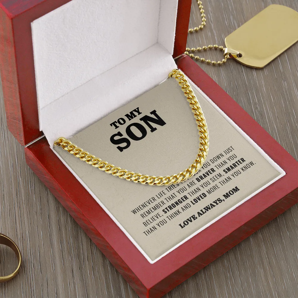 To My Son | Cuban Link Chain