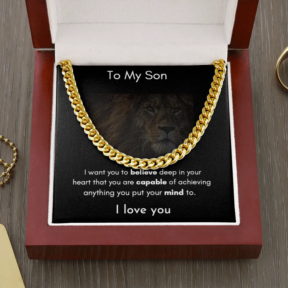 To My Son - Cuban Link Chain