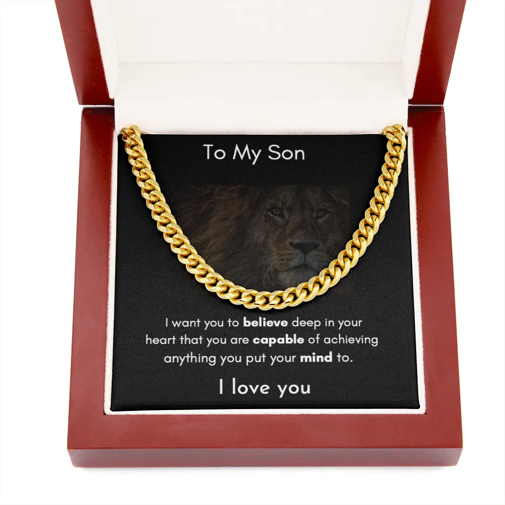To My Son - Cuban Link Chain