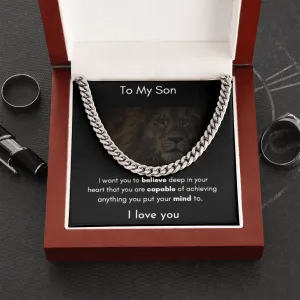 To My Son - Cuban Link Chain