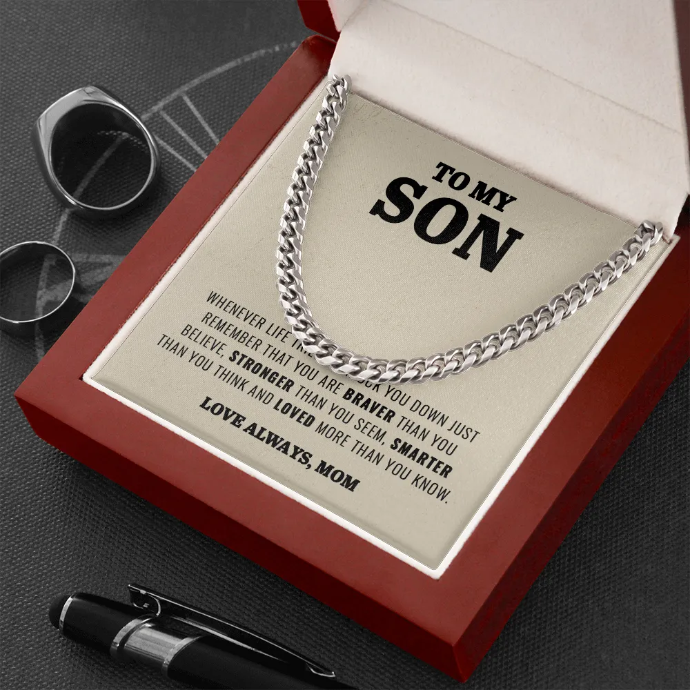 To My Son | Cuban Link Chain