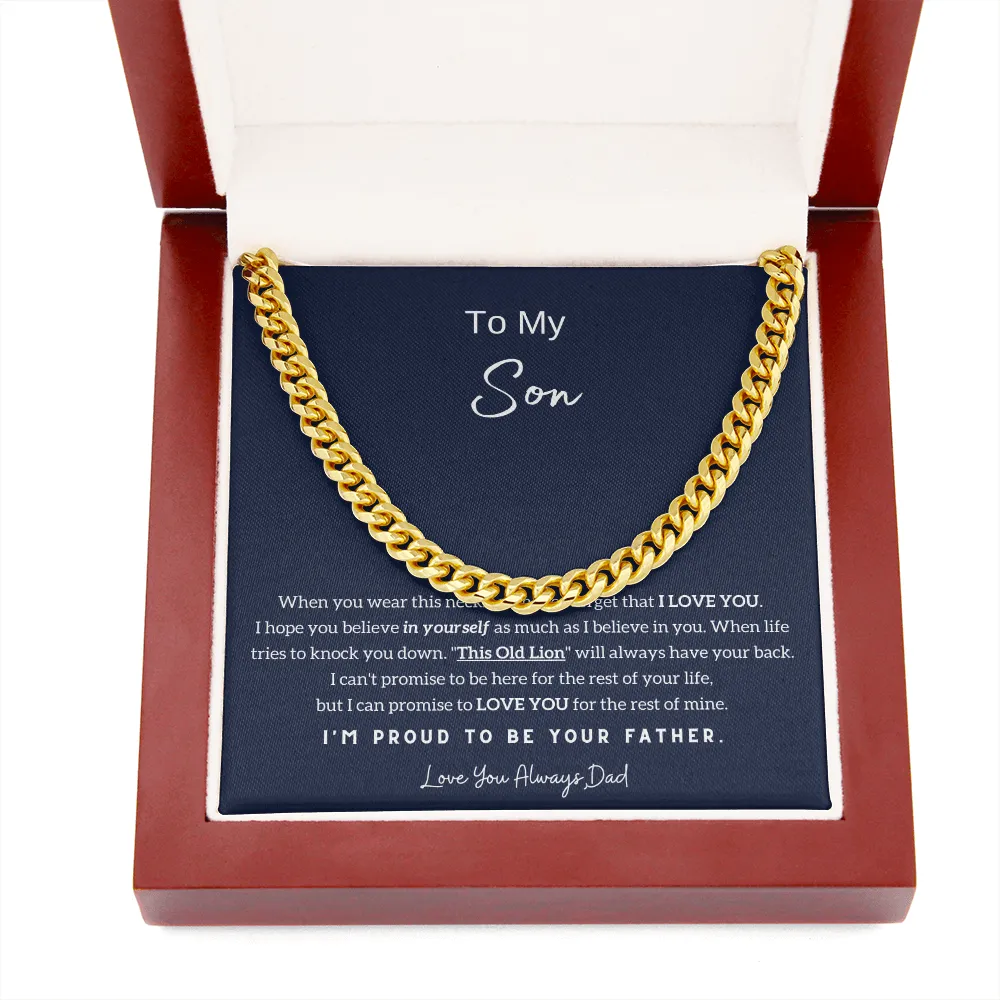To My Son - I'm Proud To Be Your Dad  (A Few Left Only) - Cuban Chain