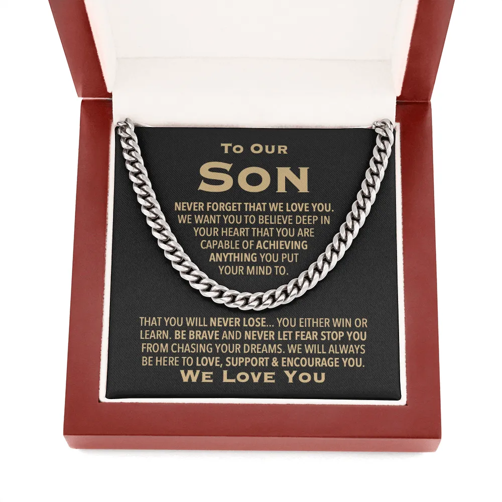To Our Son We Love You Chain Necklace