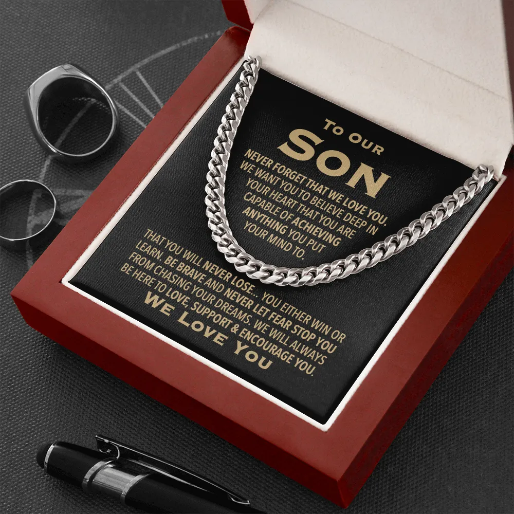 To Our Son We Love You Chain Necklace