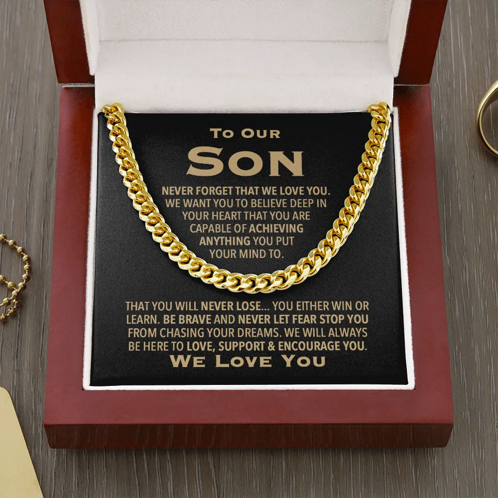 To Our Son We Love You Chain Necklace
