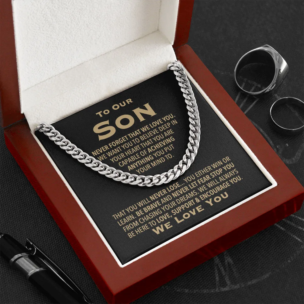 To Our Son We Love You Chain Necklace