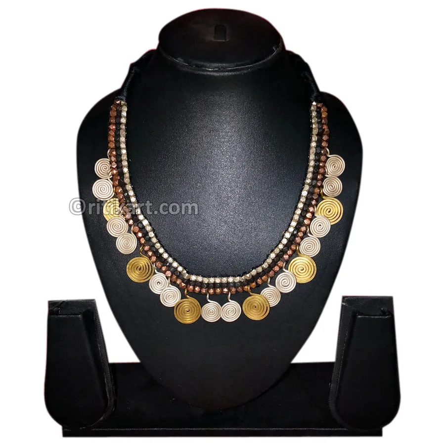 Tribal Handcrafted Dhokra Necklace Design-6