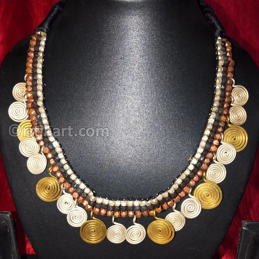 Tribal Handcrafted Dhokra Necklace Design-6