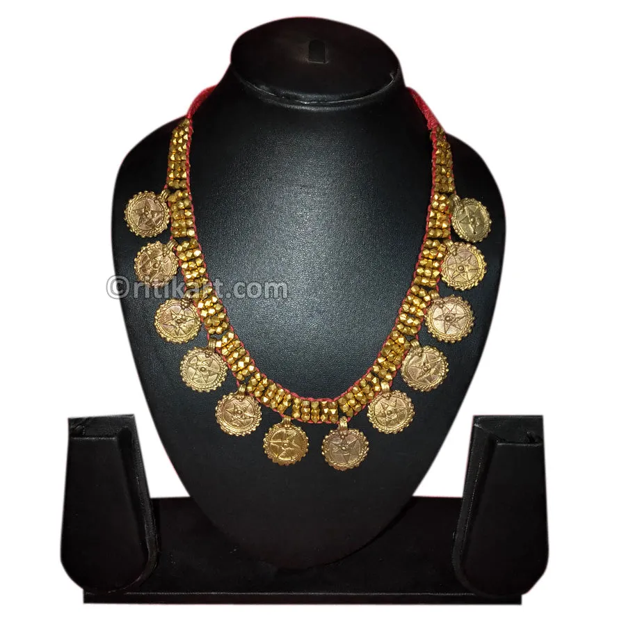 Tribal Handcrafted Dhokra Ring Necklace-13