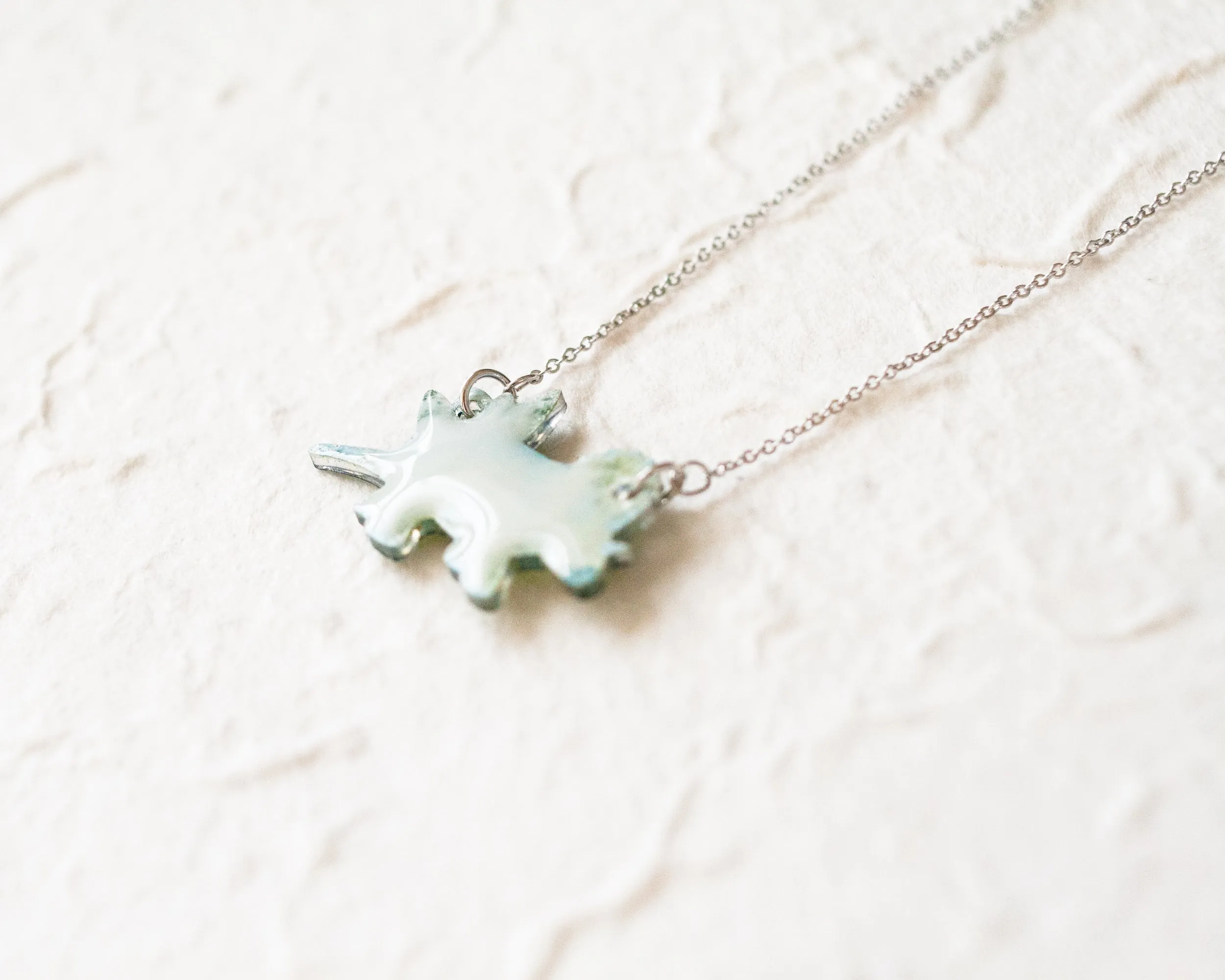 Triceratops Dinosaur Pendant Necklace
