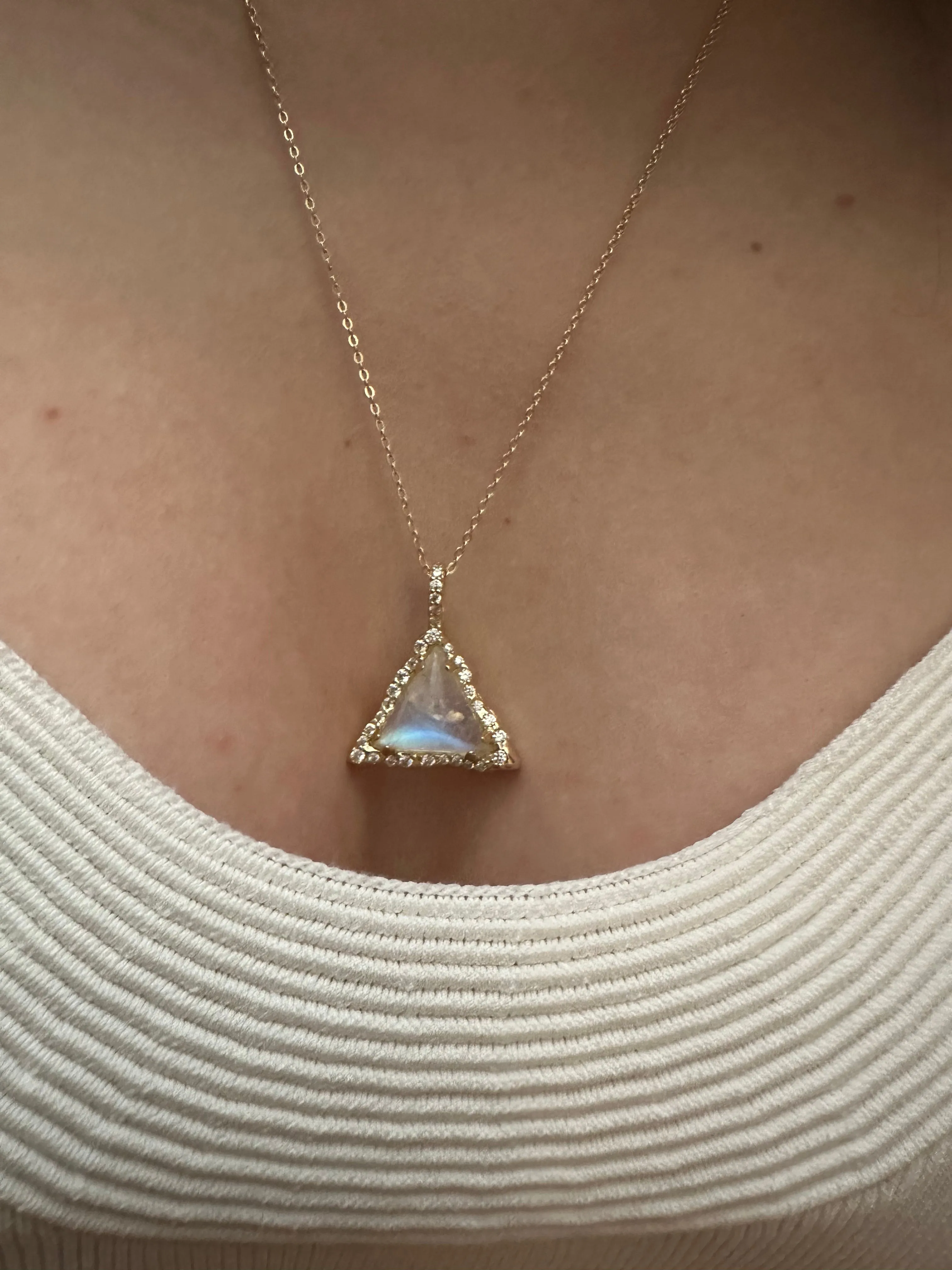 Trilight Moonstone Necklace