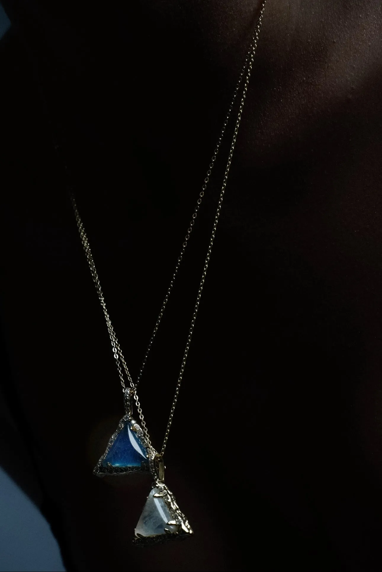 Trilight Moonstone Necklace