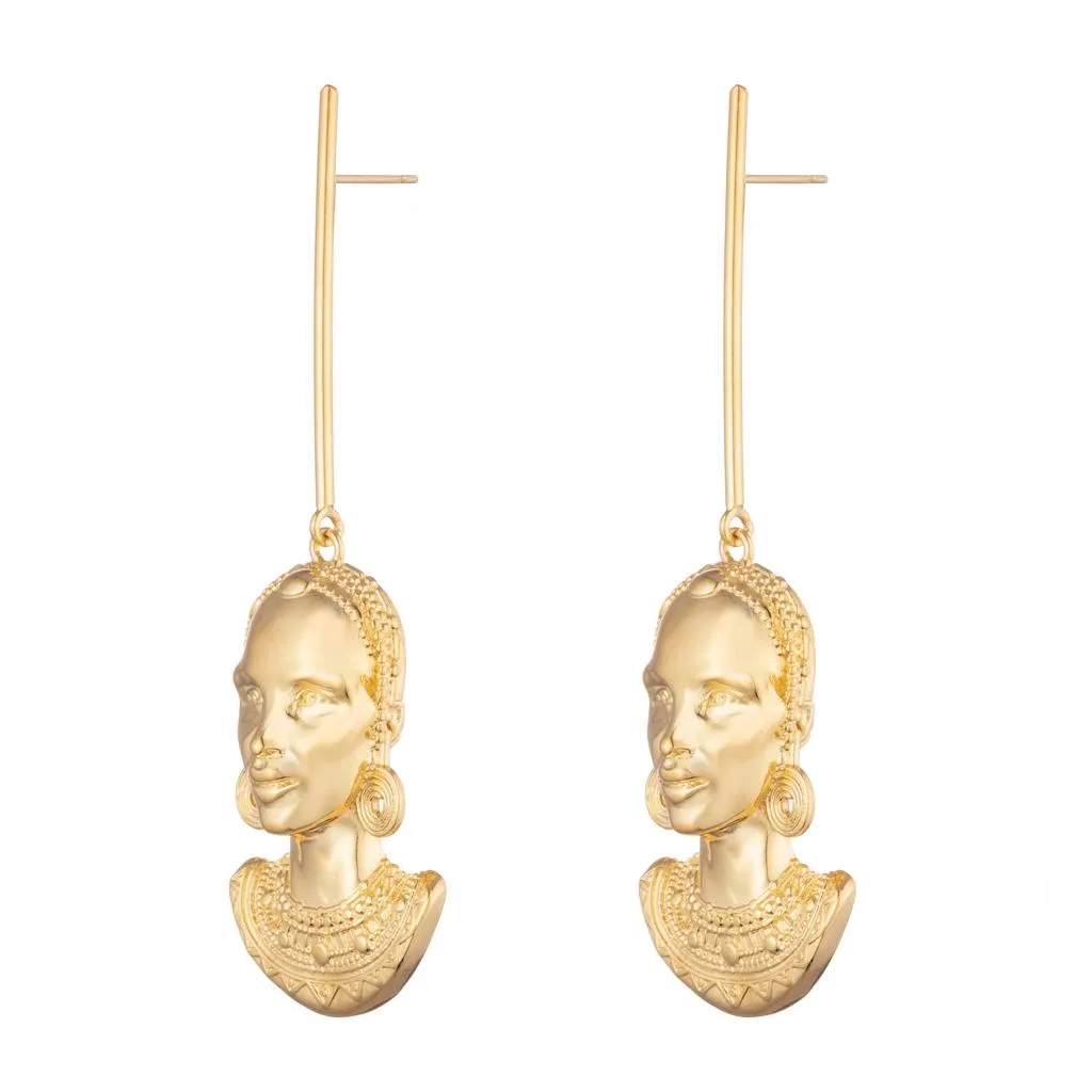 Turkana Gold Maasai Earrings