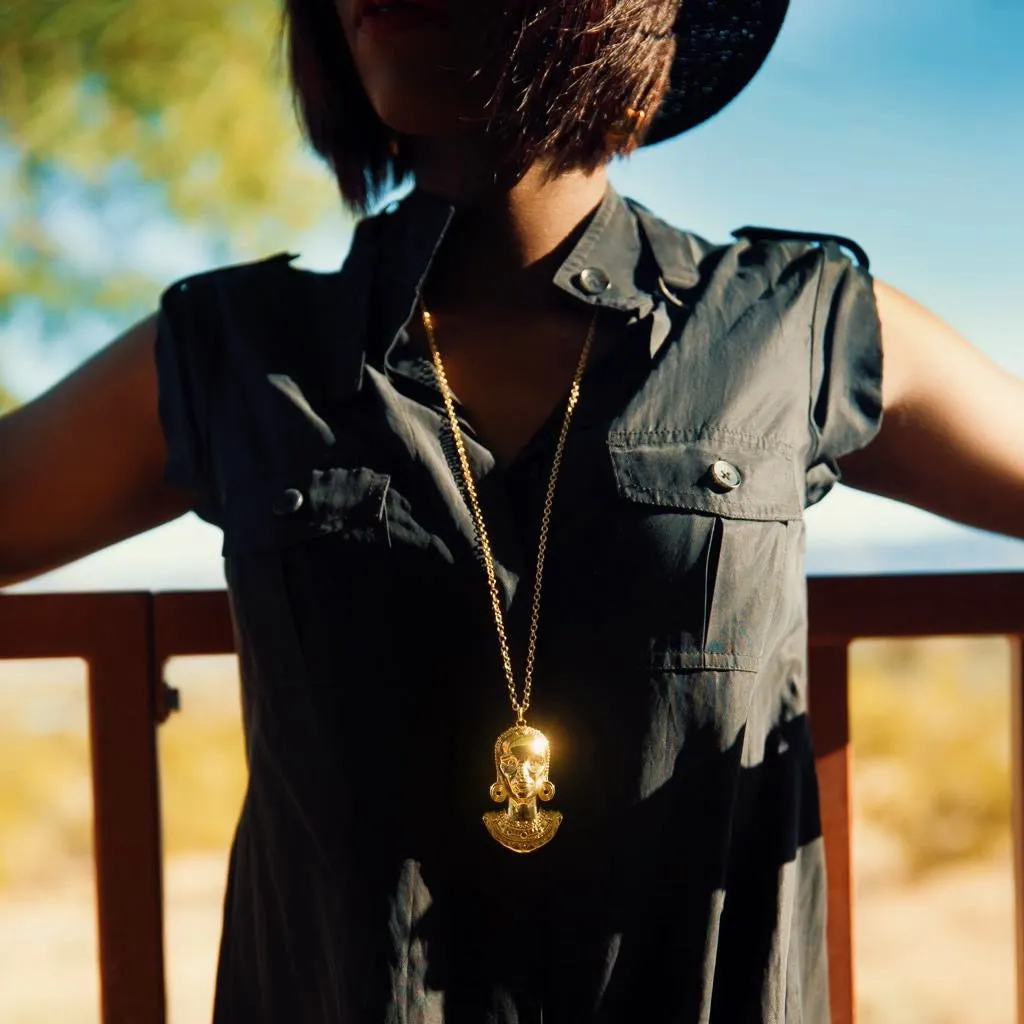 Turkana Gold Maasai Pendant Necklace