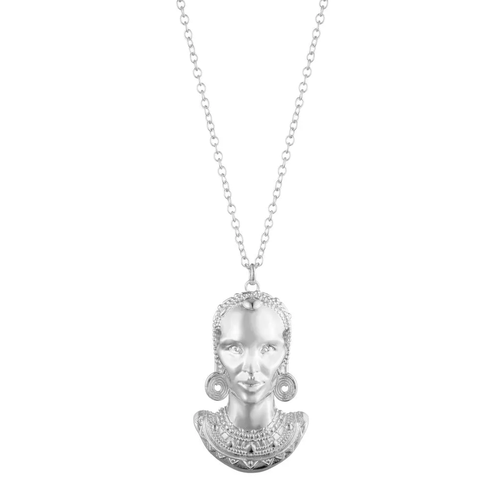 Turkana Sterling Silver Maasai Pendant Necklace