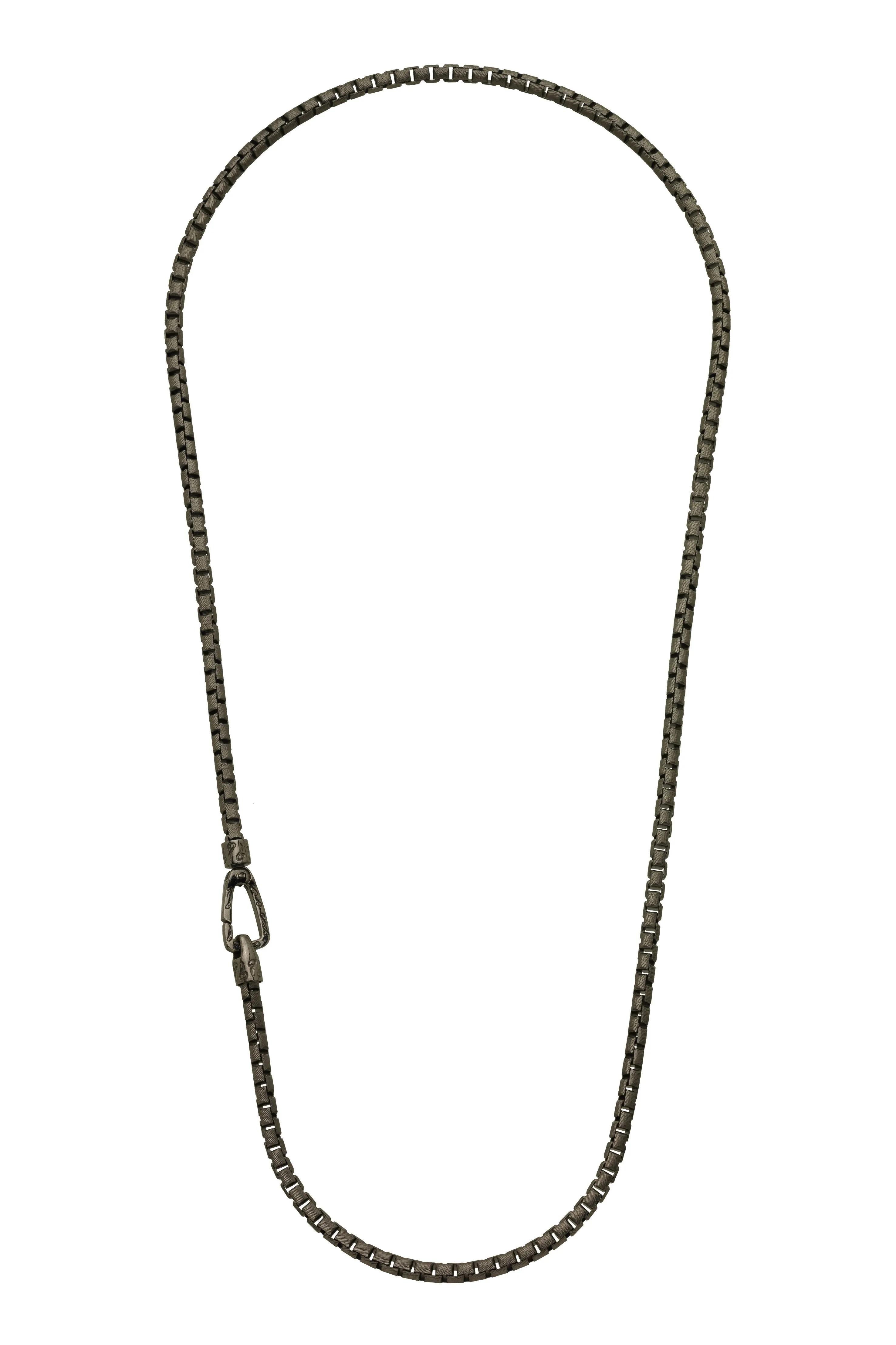 Ulysses Link Necklace Burnished Silver